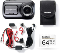 Eliteridegear 422GW dash cam front view with 2.5-inch touch screen, GPS, night vision, and parking mode in a sleek design