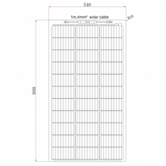 100W SEMI-FLEXIBLE FIBREGLASS SOLAR PANEL WITH DURABLE ETFE COATING