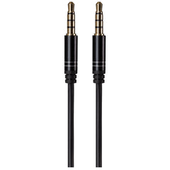 Maplin 3.5mm Aux Stereo 4 Pole TRRS Jack Plug to 3.5mm 4 Pole TRRS Jack Plug Cable - Black, 5m