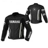 DAJ 0232 Yamaha black Motorbike Riding Leather Racing Jacket
