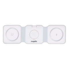 Maplin 3-in-1 Magnetic Wireless Charging Mat for Phone / Earbuds / Watch