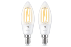 4lite WiZ Connected C35 Candle Filament White WiFi LED Smart Bulb - E14 Small Screw
