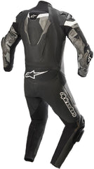 Atem V4 One Piece Motorcycle Leather Suit Black / White / Grey