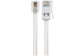 Maplin RJ11 to BT Plug BT- 431A Telephone Modem Cable - White, 3m