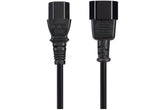 Maplin Power Lead IEC C14 Male Plug to C13 Female Extension Lead - 5m, Black