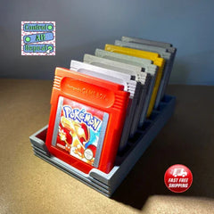 Game Display Game Boy game storage case with multiple slots for organizing classic handheld game cartridges.
