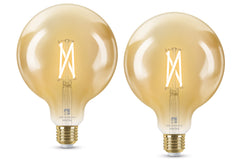 4lite WiZ Connected G125 Globe Filament Amber WiFi LED Smart Bulb - E27 Large Screw