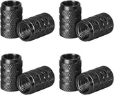 8 Pcs Tyre Valve Caps, Black Stem Dust Caps,Car Tire Valve Stem Caps,Universal Aluminum Tire Valve Cap Valve Covers Replacement for Cars,Bike, Motorcycles, Black