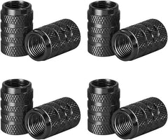 8 Pcs Tyre Valve Caps, Black Stem Dust Caps,Car Tire Valve Stem Caps,Universal Aluminum Tire Valve Cap Valve Covers Replacement for Cars,Bike, Motorcycles, Black