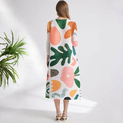 Women’s Printed Pleated Dress – Comfortable & Stylish Fashion Wear