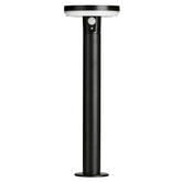 4lite Antheia Solar IP54 Die-Cast Aluminium LED Outdoor Bollard Light with Built in PIR Motion Sensor