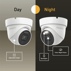 Swann 4K 1TB 8-Channel Wired DVR CCTV Kit with 4 Dome Cameras