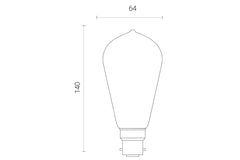 4lite WiZ Connected ST64 Smoky White WiFi LED Smart Bulb - B22 Bayonet