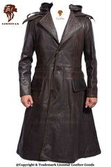 Men's Assassin's Creed Hooded Leather Coat | Premium Cowhide | 3/4 Length | Video Game Style