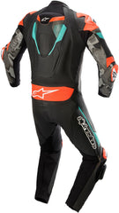 Atem V4 One Piece Motorcycle Leather Suit Black / Red / Blue