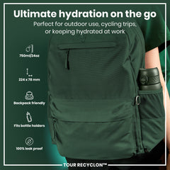 Bottle, Recyclon, Dark Green, 750ml