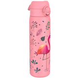 Leak Proof Slim Water Bottle, Stainless Steel, Flamingo, 600ml (20oz)