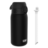 Leak Proof Small Water Bottle With Straw, Recyclon, Black, 350ml (12oz)