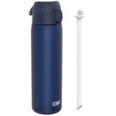 Leak Proof Medium Water Bottle with Straw, Recyclon, Navy, 500ml (18oz)