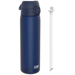 Leak Proof Medium Water Bottle with Straw, Recyclon, Navy, 500ml (18oz)
