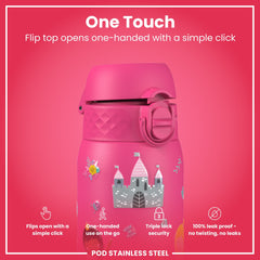 Leak Proof Thermal Steel Water Bottle, Insulated, Princess, 320ml (11oz)