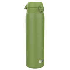 Leak Proof 1 Litre Water Bottle, Stainless Steel, Khaki Green, 1L