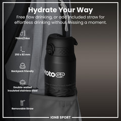 MotoGP x ION8 Insulated Steel Water Bottle, MotoGP Lean, 750ml (24oz)