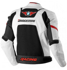 BMW Black White Motorcycle Racing Leather Jacket