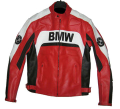 BMW Motorcycle White And Blue Racing Leather Jacket
