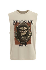 XAPE Barbed Drop Arm Tank Top - Sand