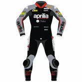 Black Gray Aprilia 91 Motorcycle Racing Leather Suit