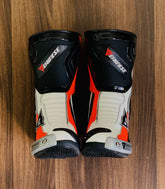Black White Red Flou Motogp Replica Motorbike Leather Motorcycle Shoes Boots