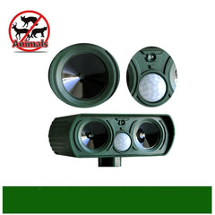 2 PCS Powerful Ultrasonic Solar-powered Animal Repeller With PIR Sensor & Light Sensor, Got the CE / ROHS Certification, 2PCS RC-510