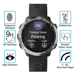 2 PCS ENKAY Hat-Prince for Garmin Forerunner 645 0.2mm 9H Surface Hardness 2.15D Curved Edge Tempered Glass Screen Protector