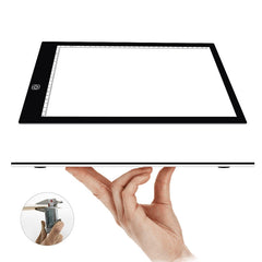 A4 Size 5W 5V LED LED Stepless Dimmable Acrylic Copy Boards for Anime Sketch Drawing Sketchpad, with USB Cable , Size:220x330x5mm, Stepless Dimmable