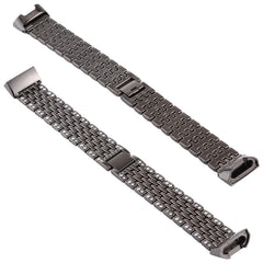 For Fitbit Charge 3 Diamond-studded Stainless Steel Watch Band