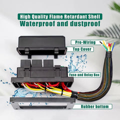 12V 5 Pin Car 6 Slots Waterproof Relay Fuse Box with Cable, 12V 5 Pin