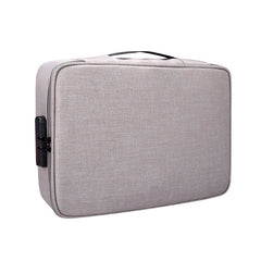 ZJ02 Waterproof Polyester Multi-layer Document Storage Bag Laptop Bag for All Sizes of Laptops, with Password Lock