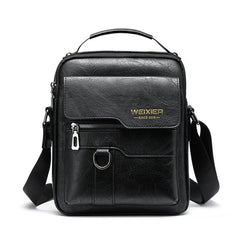 WEIXIER 8642 Men Business Retro PU Leather Handbag Crossbody Bag, 26 x 22 x 8cm