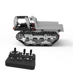 MoFun SW(RC)-007 2.4G Wireless Remote Control 10-channel Dump Truck Children DIY Stainless Steel Assembled Toy, SW(RC)-007
