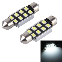 2 PCS 36mm Festoon 3W 300LM White Light 8 LED 3528 SMD Canbus Error-Free Car Reading Lamps, DC 12, 36mm