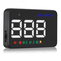 Geyiren A5 HUD 3.5 inch Car Head Up Display with GPS System, Two Mode Display, Light Sensors, KM/h MPH Speed, Compass, Speed Alarm, A5(Black), A5 (Green Light)