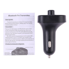 805E Dual USB Charging Bluetooth FM Transmitter MP3 Music Player Car Kit, Support Hands-Free Call & Read TF Card / U Disk Music, 805E