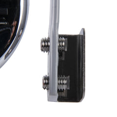 Vehicle Front Blind Area Wide-angle Adjustable Observation Mirror, Silver Left Side, Black Right Side