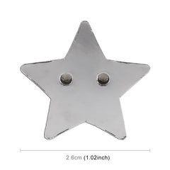 Star Pattern Car Metal Body Decorative Sticker, Star Pattern (Red), Star Pattern (Silver)