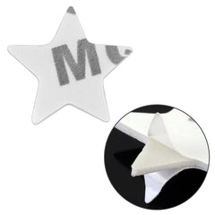 Star Pattern Car Metal Body Decorative Sticker, Star Pattern (Red), Star Pattern (Silver)