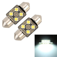 2 PCS 31mm DC12V / 1.5W / 6000K / 110LM 4LEDs SMD-3030 Car Reading Lamp Dome Light, with Decoder, 31mm