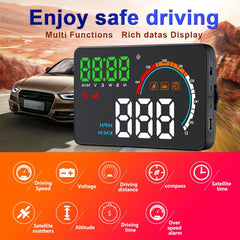 Q5 GPS 4 inch Vehicle-mounted Head Up Display Security System, Support Running Speed & Direction & Distance / Driving Kilometres /, Q5