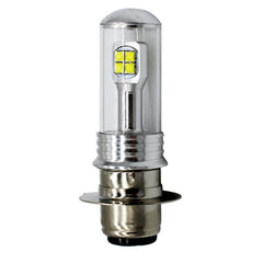 Motorcycle Headlights 750LM 6000K White H6M/P15D 40W 8-LED Bulbs, DC 12-24V, H6M/P15D