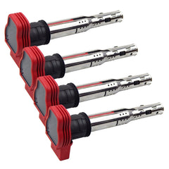 4 PCS Replace Car Ignition Coil Type 06E905115A/B/C/E/F Coils Suitable for 4-cylinder Engine For Audi A6L 2.4 Year After 2005, Random Number Delivery, 06E905115A